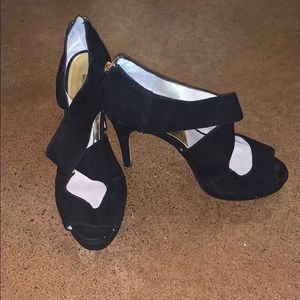 Strappy Black Suede Michael Kors Heels